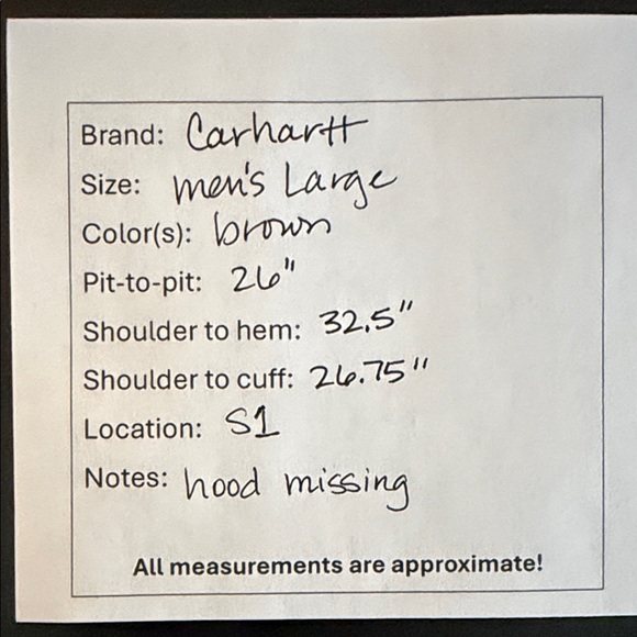 Carhartt brown canvas chore coat with corduroy collar - Picture 7 of 7